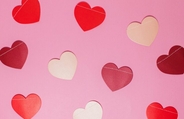 Valentine’s Day Hearts Pink Background